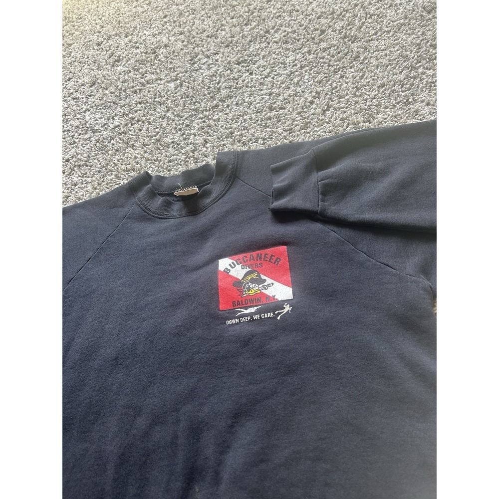 VTG 80s/90s Fruit Of The Loom Men's XL Buccaneer Divers Long Sleeve Crewneck